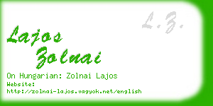 lajos zolnai business card